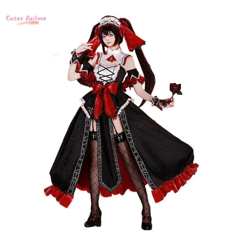 Anime DATE A LIVE Tokisaki Kurumi Cosplay Costume Uniform Halloween Carnival Party Christmas Play Role Clothes Clothing Novara Shop