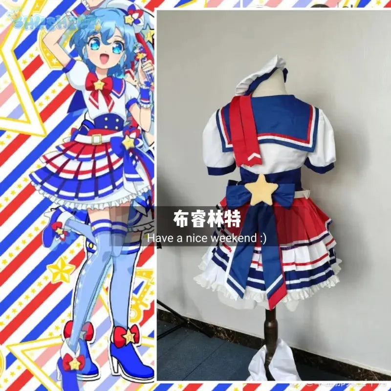 Anime Pripara Dorothy West Leona West Cosplay Costume Women&