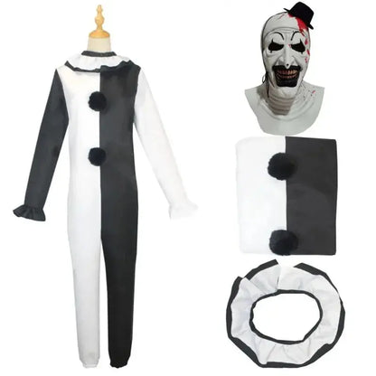 Terrifier Art Clown Joker Cosplay Costume Men Jumpsuit Women Role Play Fancy Dress Up Horror Dress Suit Halloween Carnival Party Novara Shop