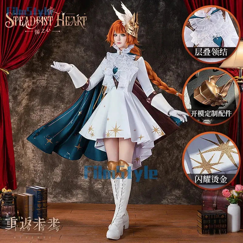 Game Reverse:1999 Sonetto Cosplay Costume The Steadhst Hear Uniform Halloween Carnival Party Christmas Play Role Clothe Clothing Novara Shop