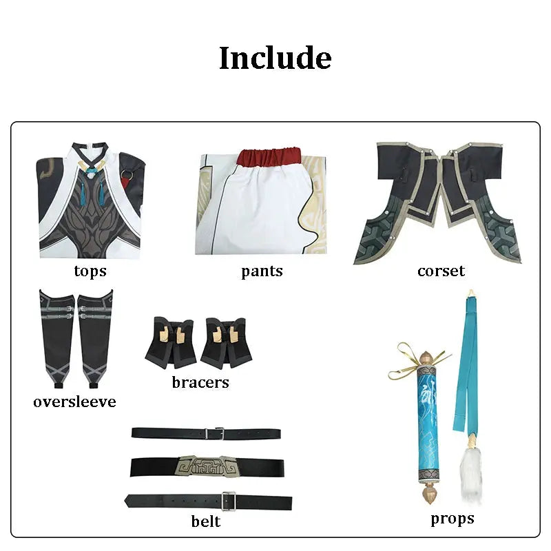 Jingyuan Cosplay HSR Honkai Star Rail Cosplay Costume Wig Women Men Halloween Carnival Party Comic-con Role Playing Outfit Novara Shop