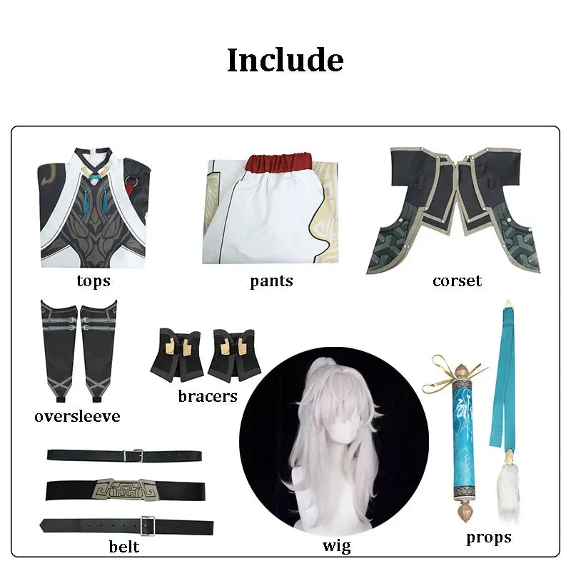 Jingyuan Cosplay HSR Honkai Star Rail Cosplay Costume Wig Women Men Halloween Carnival Party Comic-con Role Playing Outfit Novara Shop