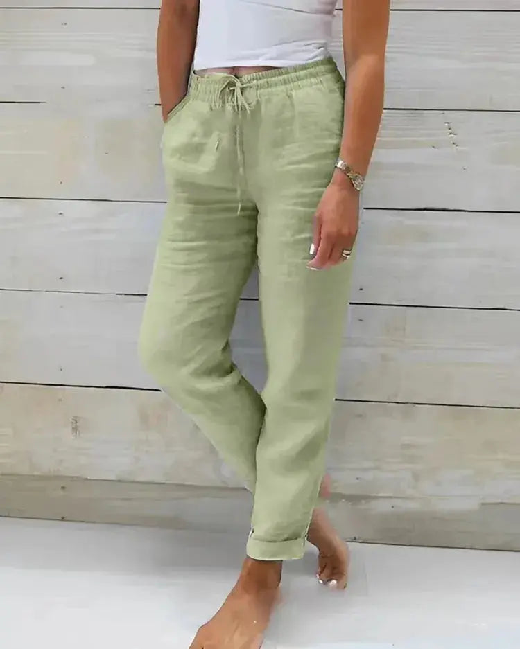 High Waist Elastic Pant | Women&