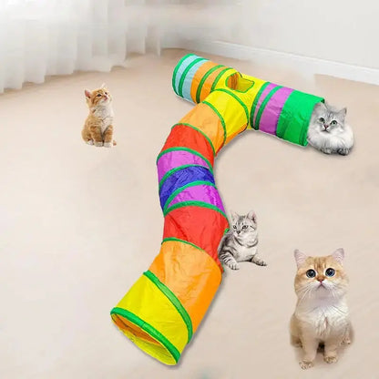 Cat Tunnels Large Cat Play Tunnel Indoor Foldable Bored Kitj
