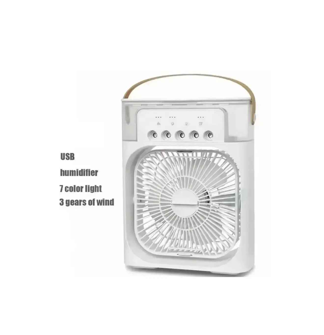 3 in 1 Air Cooler Mini Fan with LED Night Light and Humidifier for Home and Office