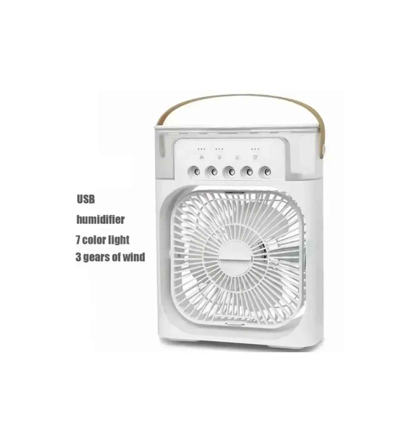3 in 1 Air Cooler Mini Fan with LED Night Light and Humidifier for Home and Office