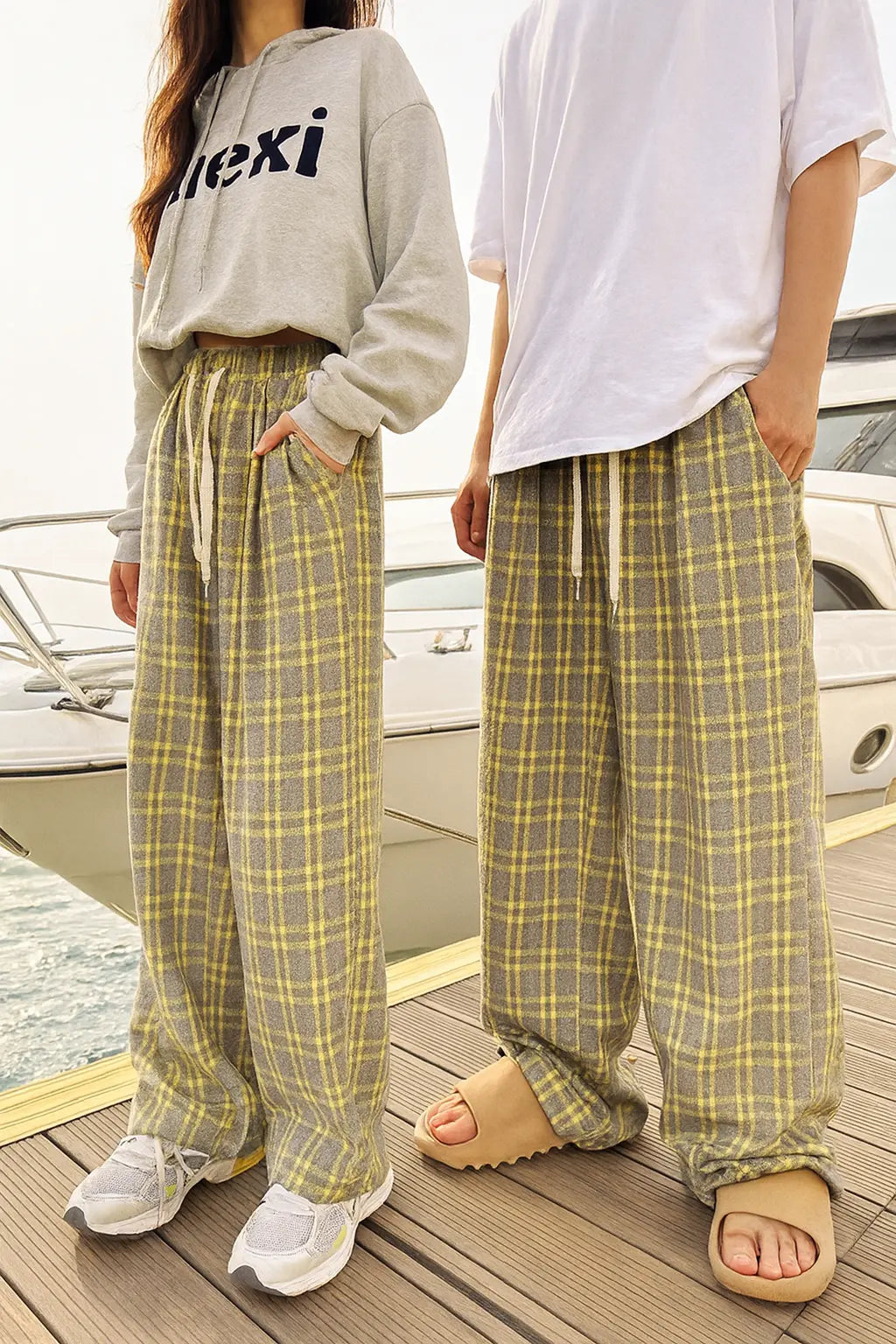 Wide-Leg Plaid Pants | Unisex Plaid Pants | Novara Shop