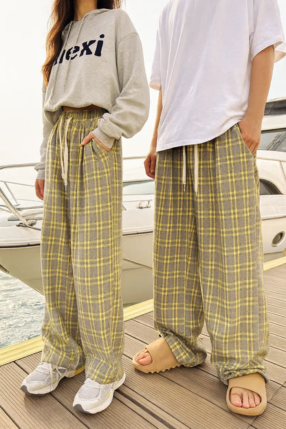 Wide-Leg Plaid Pants | Unisex Plaid Pants | Novara Shop