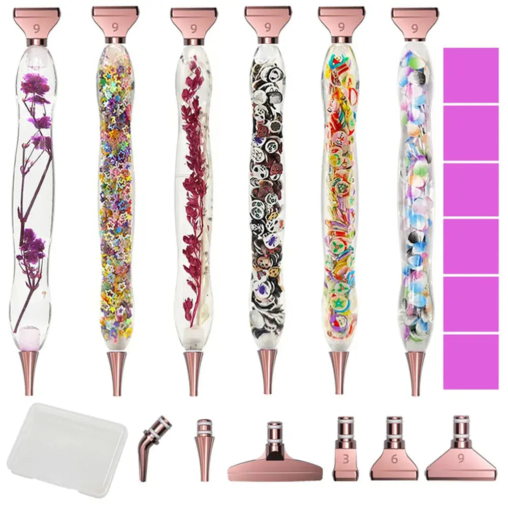 Resin Pen Diamond Painting Accessories Eco-friendly Alloy Replacement Heads Multi Placers Point Drill DIY Nail Art Tool Novara Shop