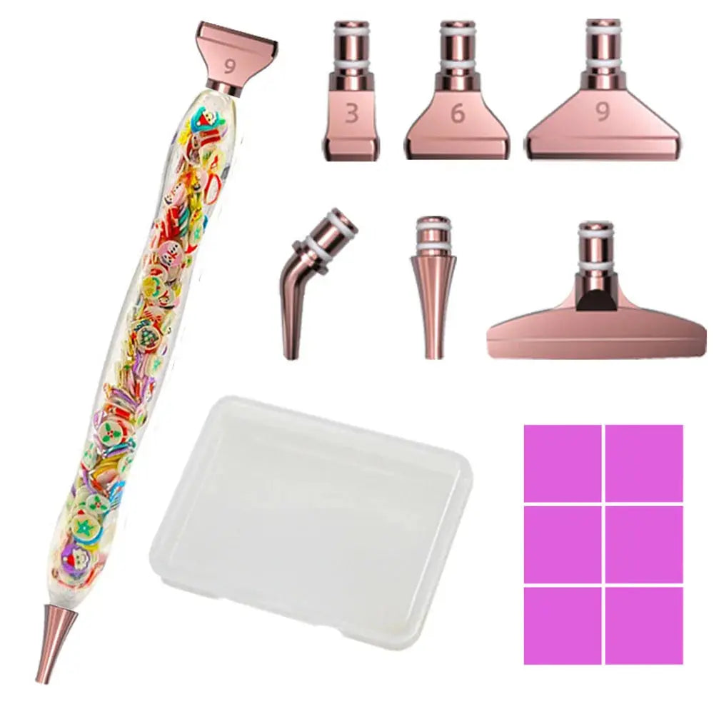 Resin Pen Diamond Painting Accessories Eco-friendly Alloy Replacement Heads Multi Placers Point Drill DIY Nail Art Tool Novara Shop
