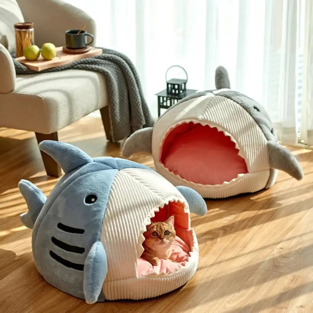 Pet Plush  Bed | Shark Shape Pet Bed | Novara Shop