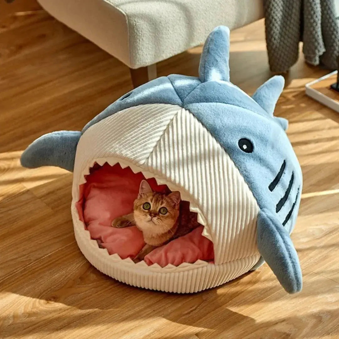 Pet Plush Bed | Shark Shape Pet Bed | Novara Shop