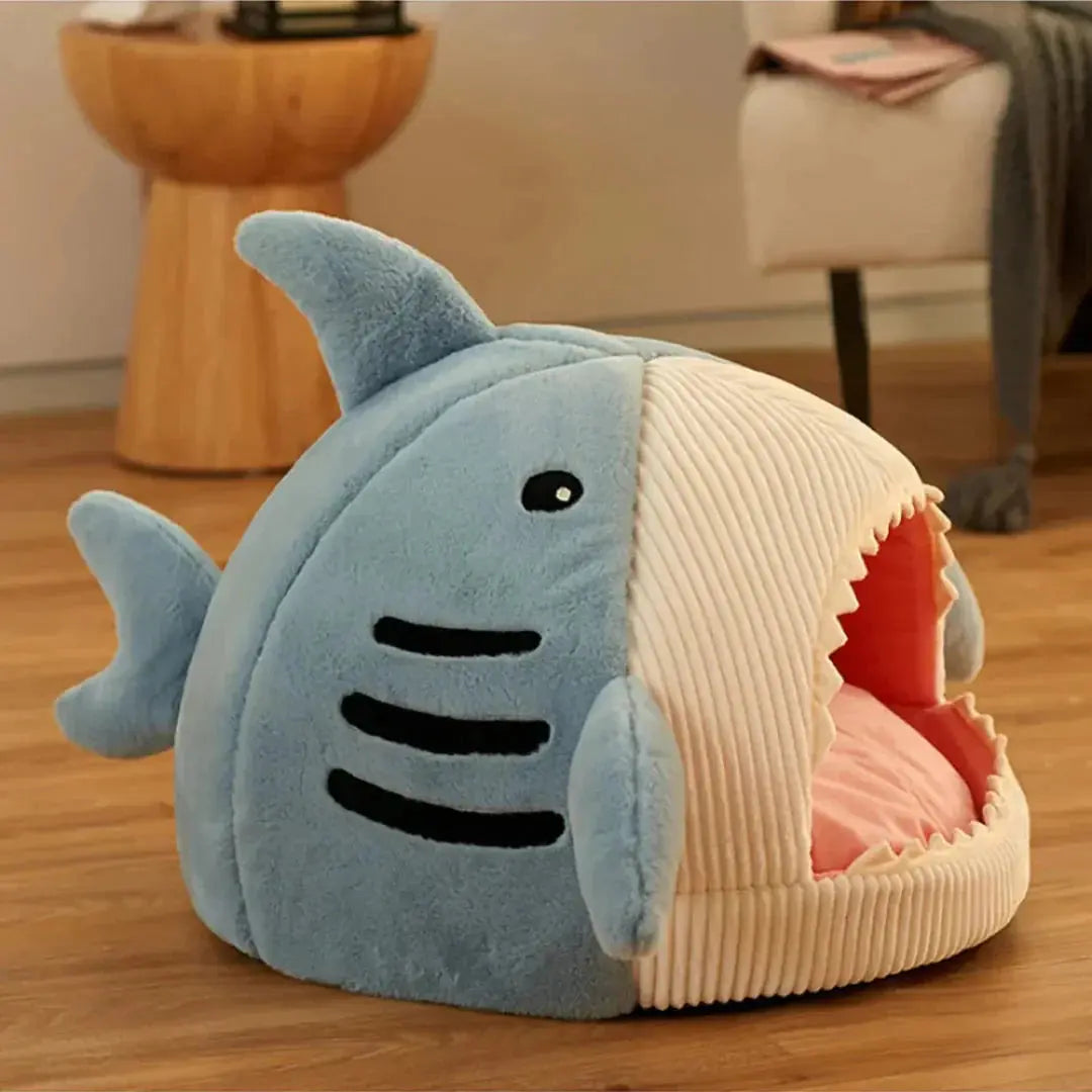 Pet Plush Bed | Shark Shape Pet Bed | Novara Shop