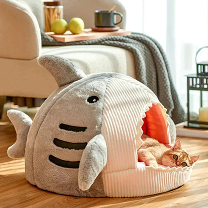 Pet Plush Bed | Shark Shape Pet Bed | Novara Shop