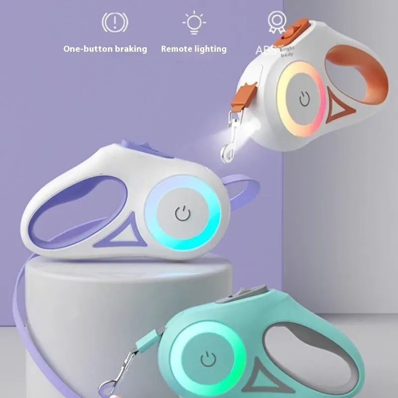 Dog Leash Retractable Leash And Dog Collar Spotlight Automat