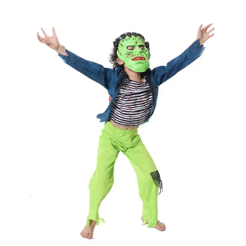 Boy Cartoon Frankenstein Cosplay Costume Boys Girls Horror Halloween Destroyer Outfits Carnival Easter Purim Fancy Dress Novara Shop