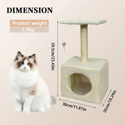 YXT Pet Supplies Natural Sisal Cat Climbing Frame Square Flannel Cat Nest Home Decorations Novara Shop