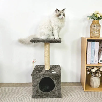 YXT Pet Supplies Natural Sisal Cat Climbing Frame Square Flannel Cat Nest Home Decorations Novara Shop