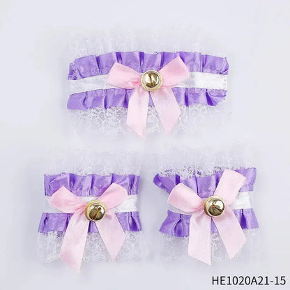 Womens Halloween Maid Lace Cat Ear Headband Hair Accessories Cat Ear Headband Long Tassel Japanese Animation Cosplay Accessories Novara Shop