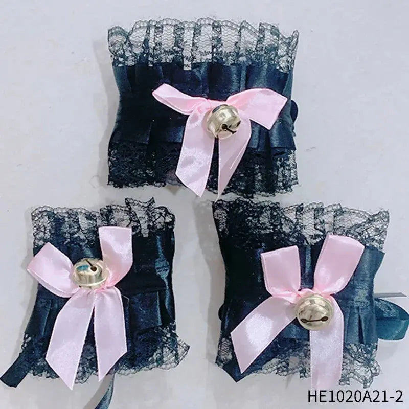 Womens Halloween Maid Lace Cat Ear Headband Hair Accessories Cat Ear Headband Long Tassel Japanese Animation Cosplay Accessories Novara Shop