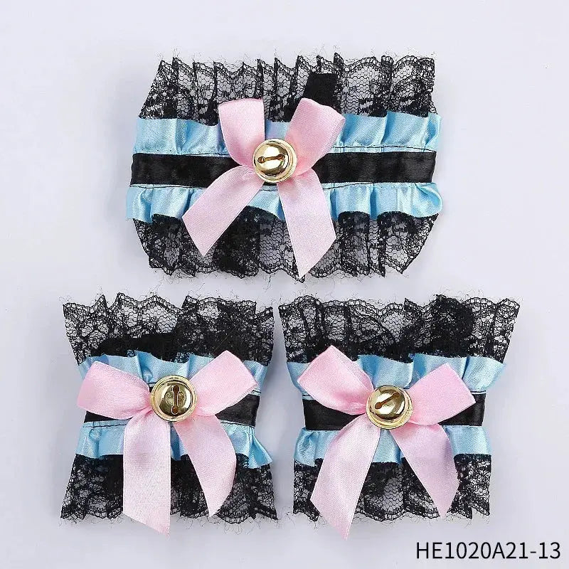 Womens Halloween Maid Lace Cat Ear Headband Hair Accessories Cat Ear Headband Long Tassel Japanese Animation Cosplay Accessories Novara Shop