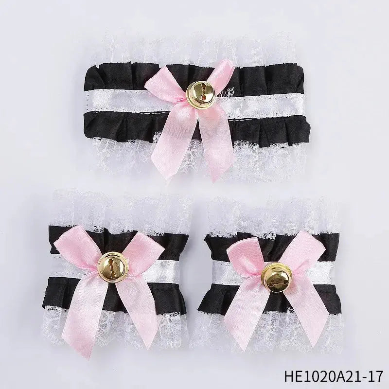Womens Halloween Maid Lace Cat Ear Headband Hair Accessories Cat Ear Headband Long Tassel Japanese Animation Cosplay Accessories Novara Shop