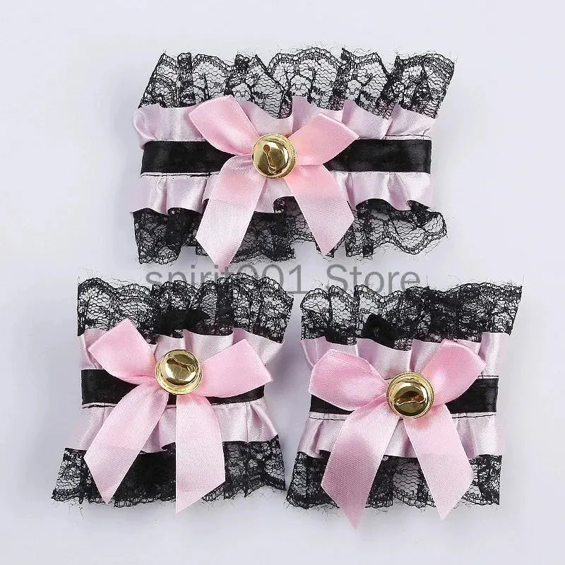 Womens Halloween Maid Lace Cat Ear Headband Hair Accessories Cat Ear Headband Long Tassel Japanese Animation Cosplay Accessories Novara Shop