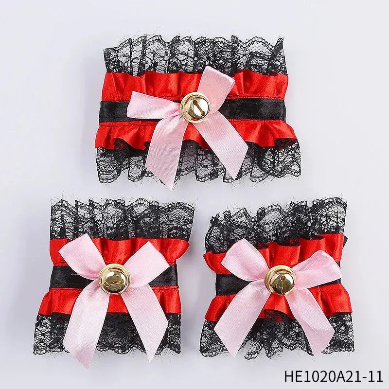 Womens Halloween Maid Lace Cat Ear Headband Hair Accessories Cat Ear Headband Long Tassel Japanese Animation Cosplay Accessories Novara Shop