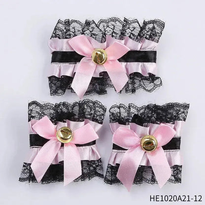 Womens Halloween Maid Lace Cat Ear Headband Hair Accessories Cat Ear Headband Long Tassel Japanese Animation Cosplay Accessories Novara Shop