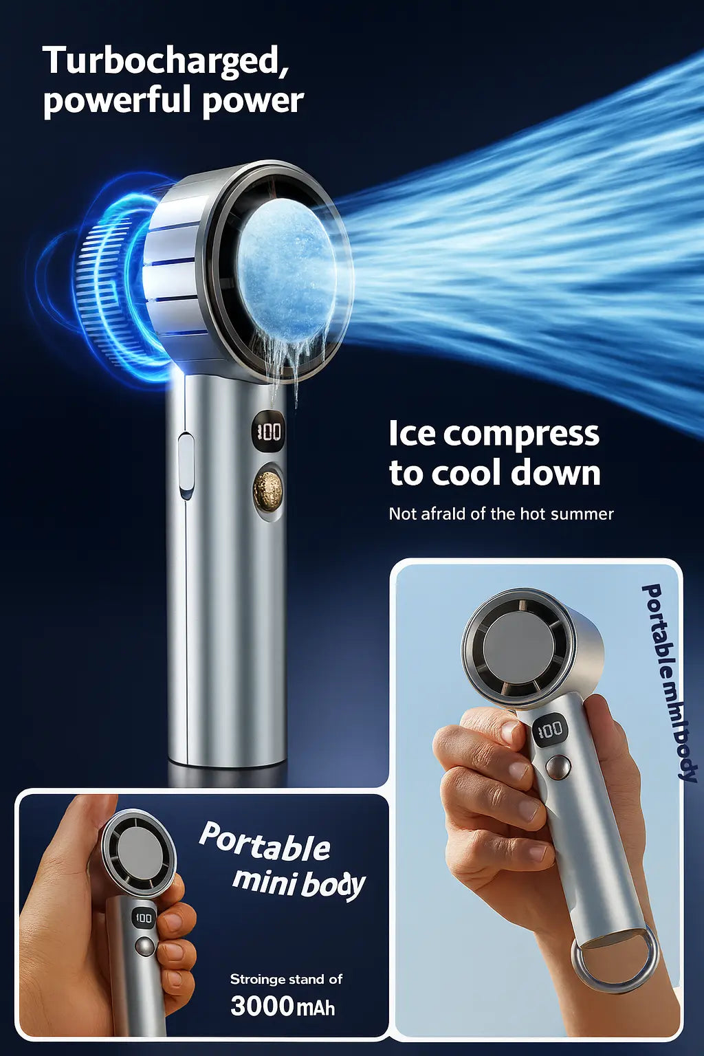 Mini Rechargeable Fan | Handheld Cooling Fan | Novara Shop