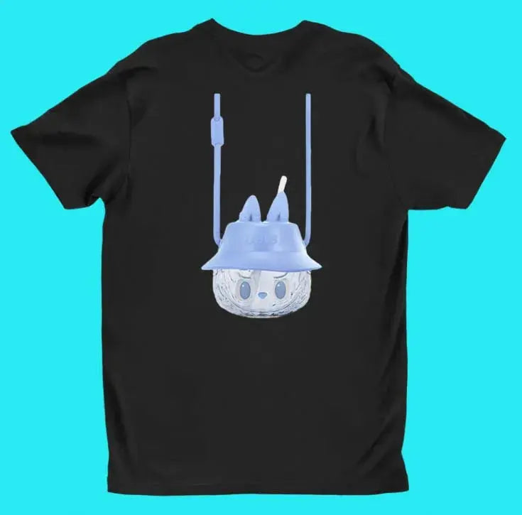 Bulala Bunny Cup: Blue - hat, clear - faced, cute portable design—fun style for Bulala T - shirts. Novara Shop