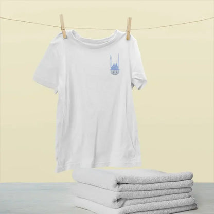Bulala Bunny Cup: Blue - hat, clear - faced, cute portable design—fun style for Bulala T - shirts. Novara Shop