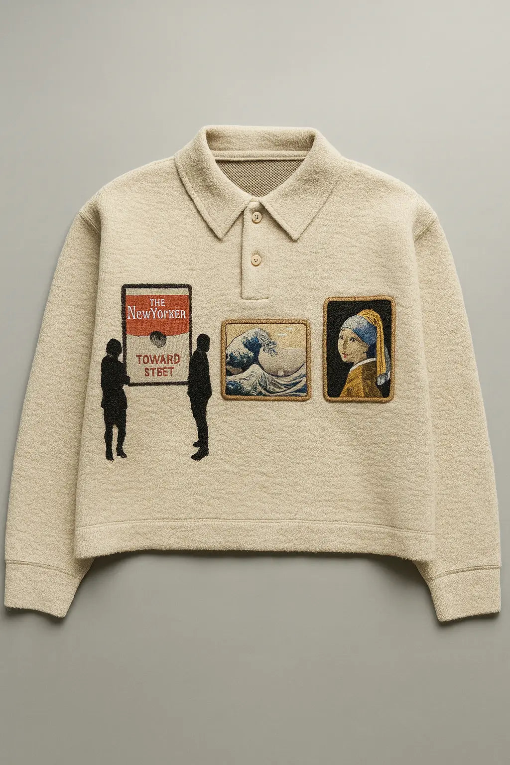 Mens High Quality Knitted Gallery Sweater Loose Long Sleeve Pa