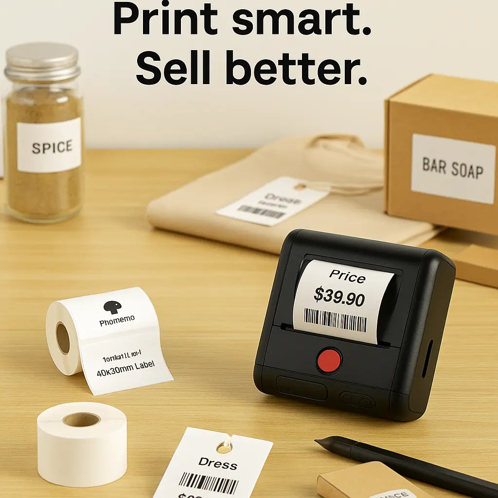 Mini Bluetooth Thermal Barcode Sticker Small Label Printer Household Novara Shop