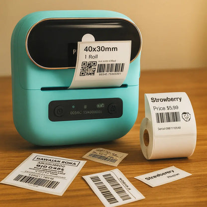 Mini Bluetooth Thermal Barcode Sticker Small Label Printer Household Novara Shop