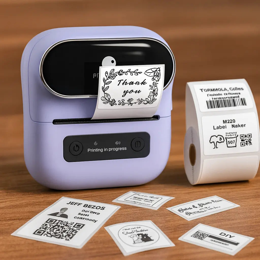 Mini Bluetooth Thermal Barcode Sticker Small Label Printer Household Novara Shop
