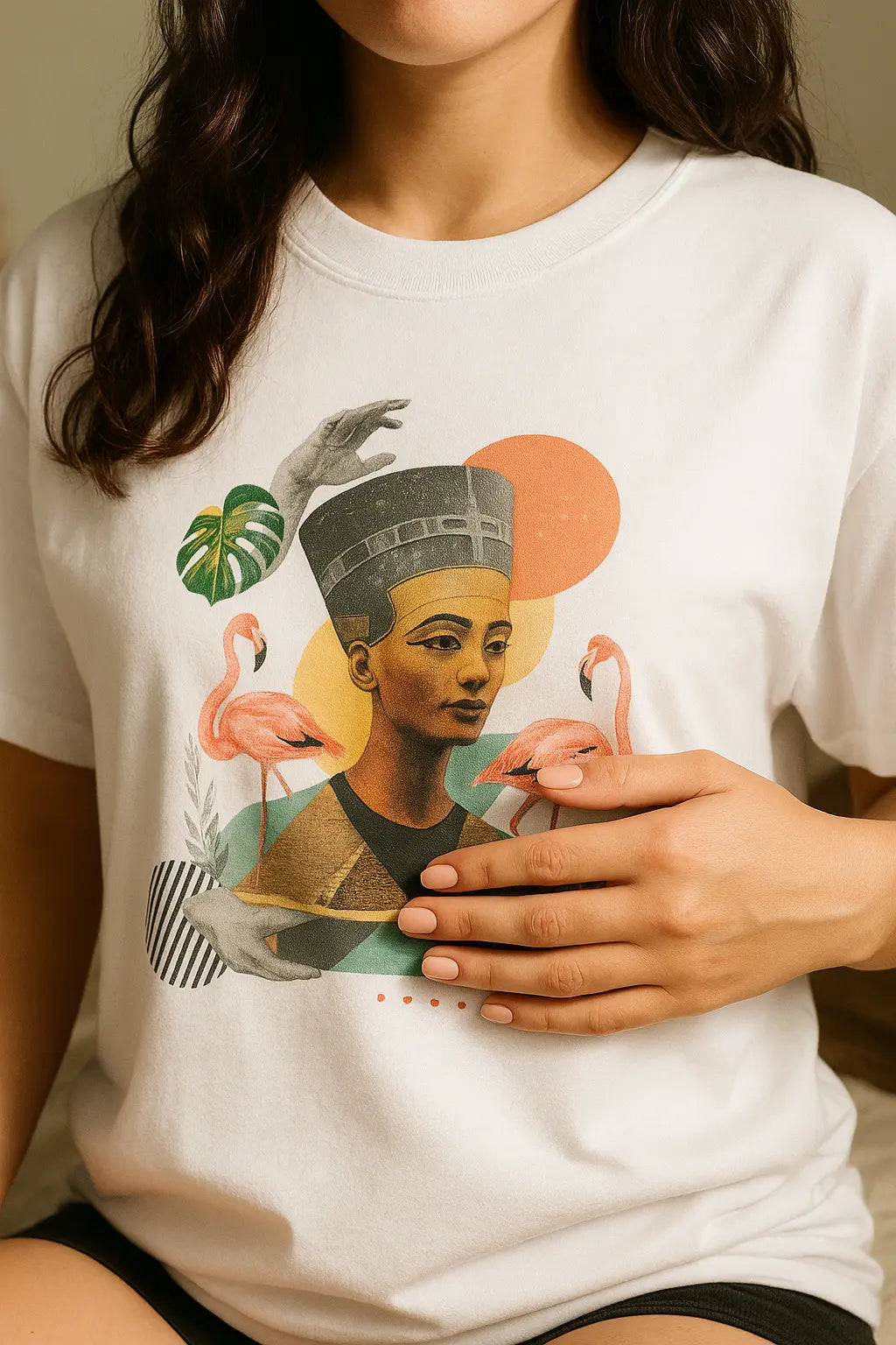 NovaraShop Collection 100% Cotton T-Shirt For Women Design High Quality Novara Shop