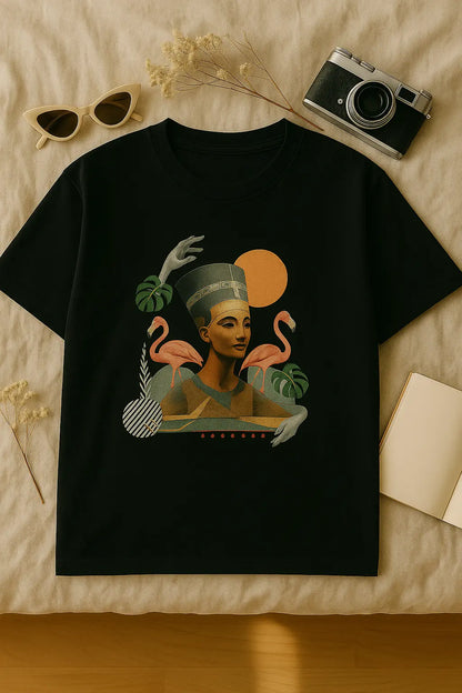 NovaraShop Collection 100% Cotton T-Shirt For Women Design High Quality Novara Shop