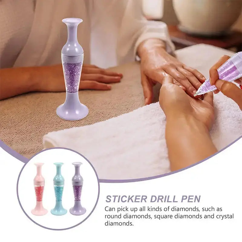 Diamond Painting Pen Tool Diamond Art Pen Flower Pot Shaped Point Drill Pen Nail Point Diamond Dotting for Nail Art Craft Making Novara Shop