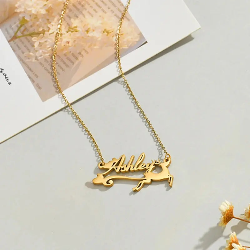 Nextvance Custom Name Necklace Bracelet Keychain Elk Santa Hat Style For Women Men Stainless Steel Jewelry Set Christmas Gifts Novara Shop