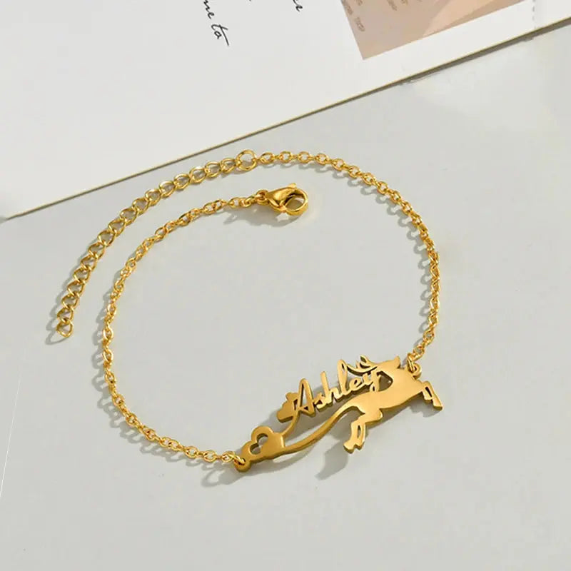 Nextvance Custom Name Necklace Bracelet Keychain Elk Santa Hat Style For Women Men Stainless Steel Jewelry Set Christmas Gifts Novara Shop
