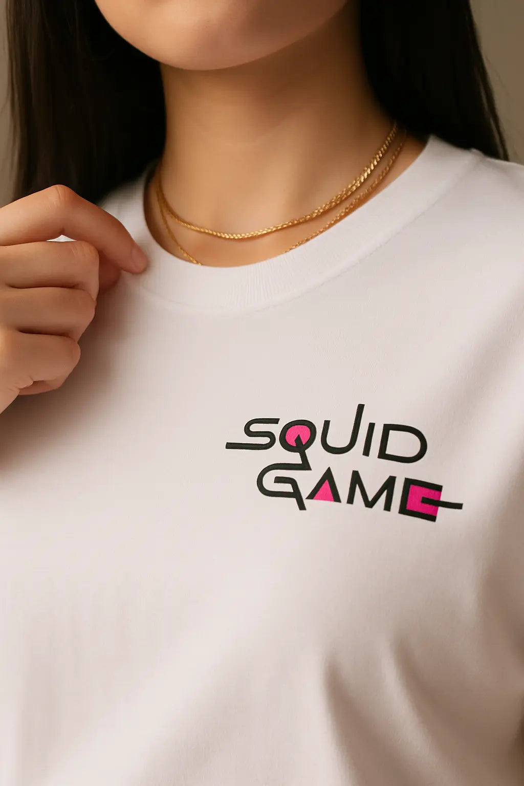 Squid Game Logo 100% Cotton Custom T Shirt For Men&