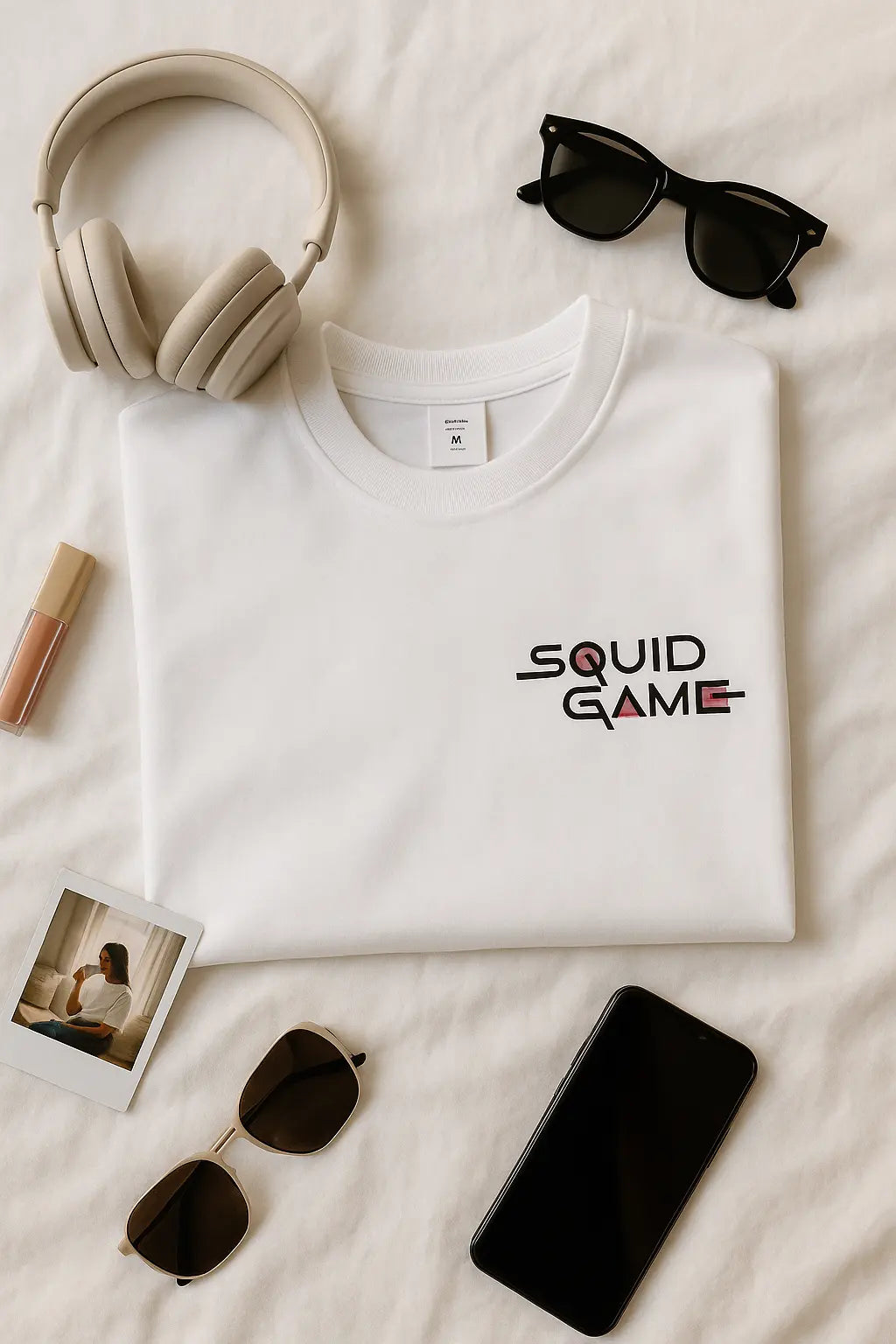 Squid Game Logo 100% Cotton Custom T Shirt For Men&