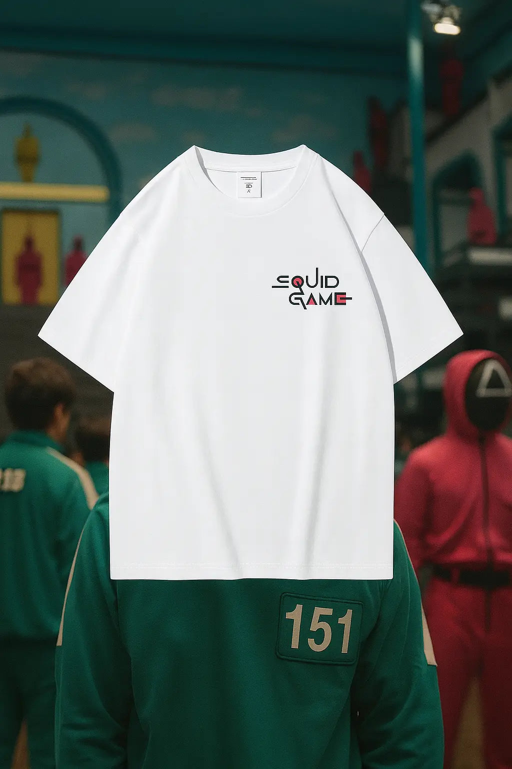 Squid Game Logo 100% Cotton Custom T Shirt For Men&