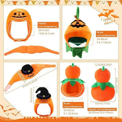 Halloween Cat Dog Costume Set Funny Party Outfit Hat Triangle Sc