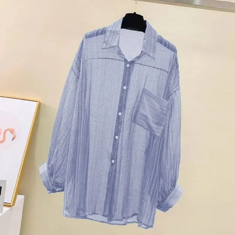 See-Through Chiffon Top | Women&