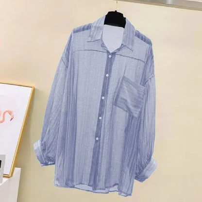 See-Through Chiffon Top | Women&