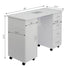 Movable Nail Table MDF Manicure Table with Casters Rest Barber Furniture Manufacturers Supply Nail Tables for Beauty Salon Novara Shop