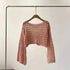 Long Sleeve Crochet Top | Knit Cover Up | Novara Shop