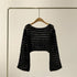 Long Sleeve Crochet Top | Knit Cover Up | Novara Shop